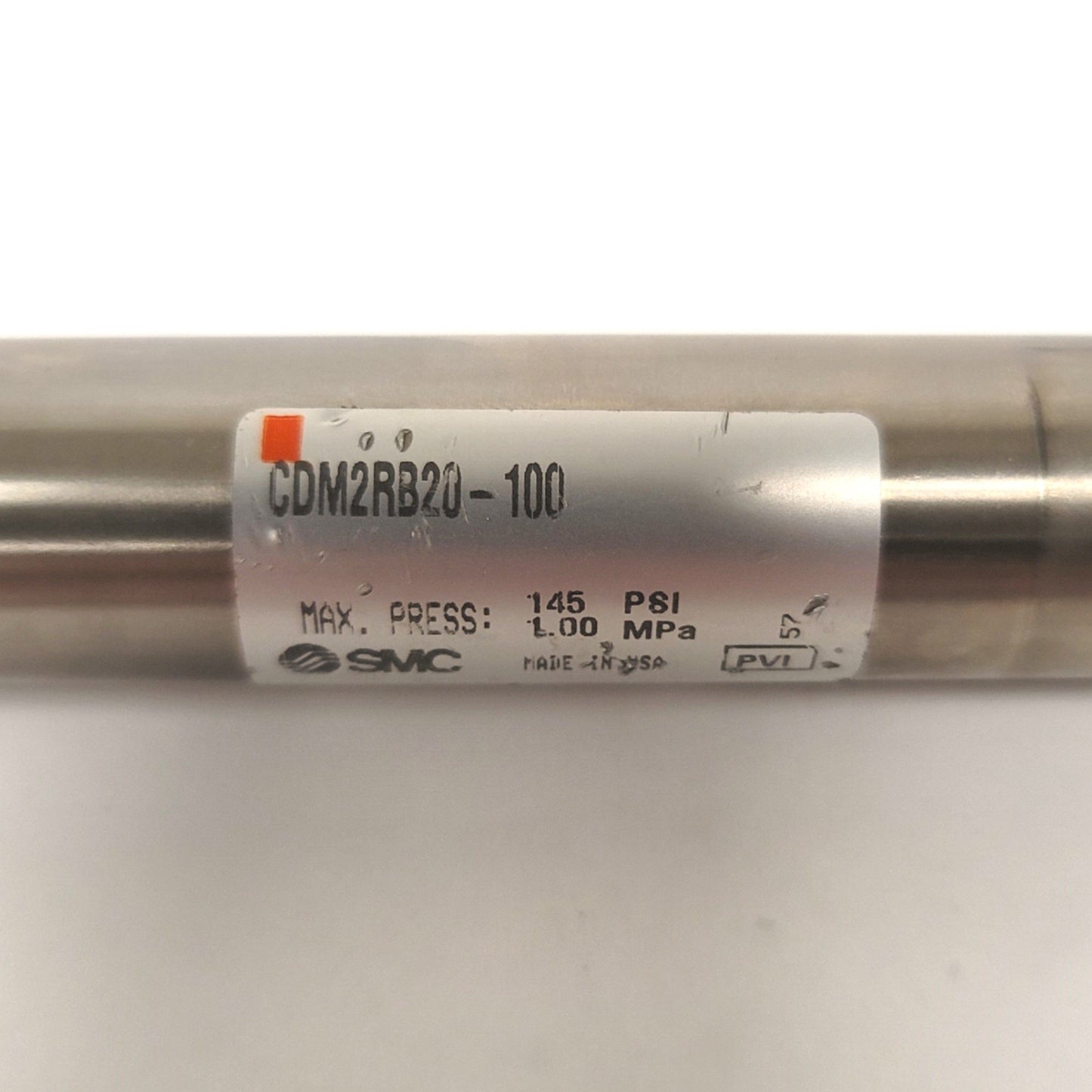 Used SMC CDM2RB20-100 Round Body Double Acting Cylinder 20mm Bore 100mm Stroke 1/8Rc