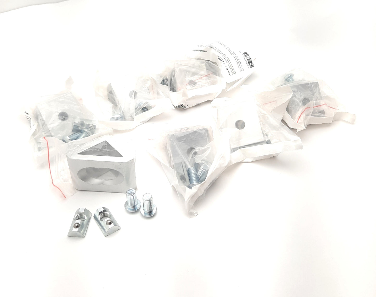 New Lot of 8 T-Slotted Framing Gusset Bracket 40mm High Rail 1-37/64" Long