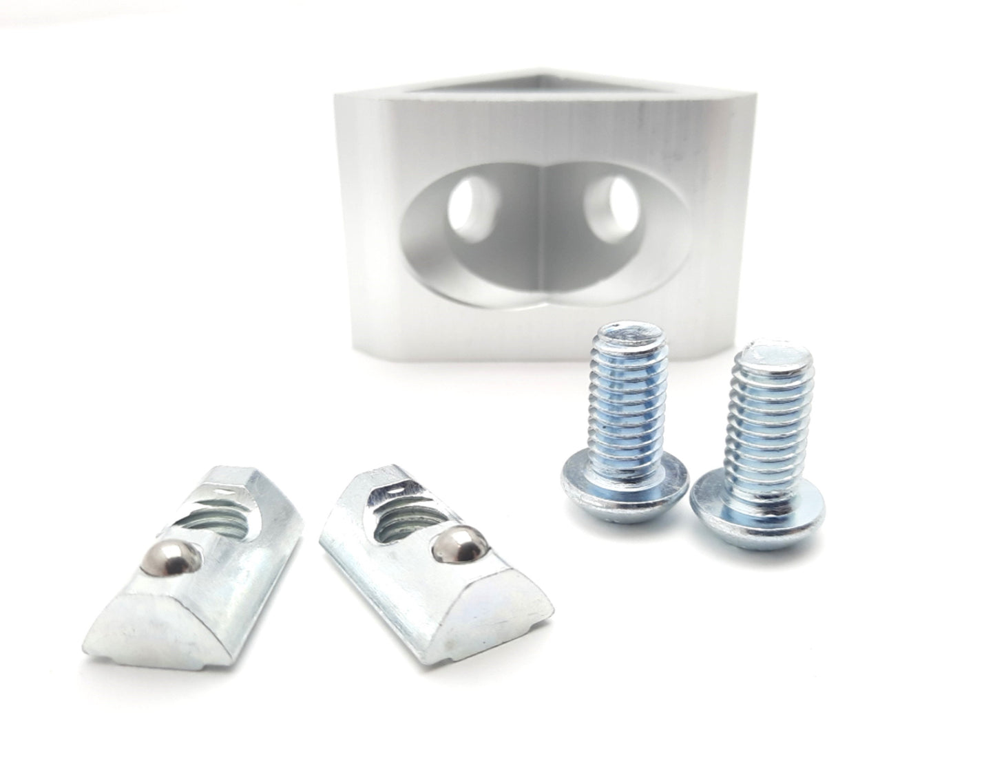 New Lot of 8 T-Slotted Framing Gusset Bracket 40mm High Rail 1-37/64" Long