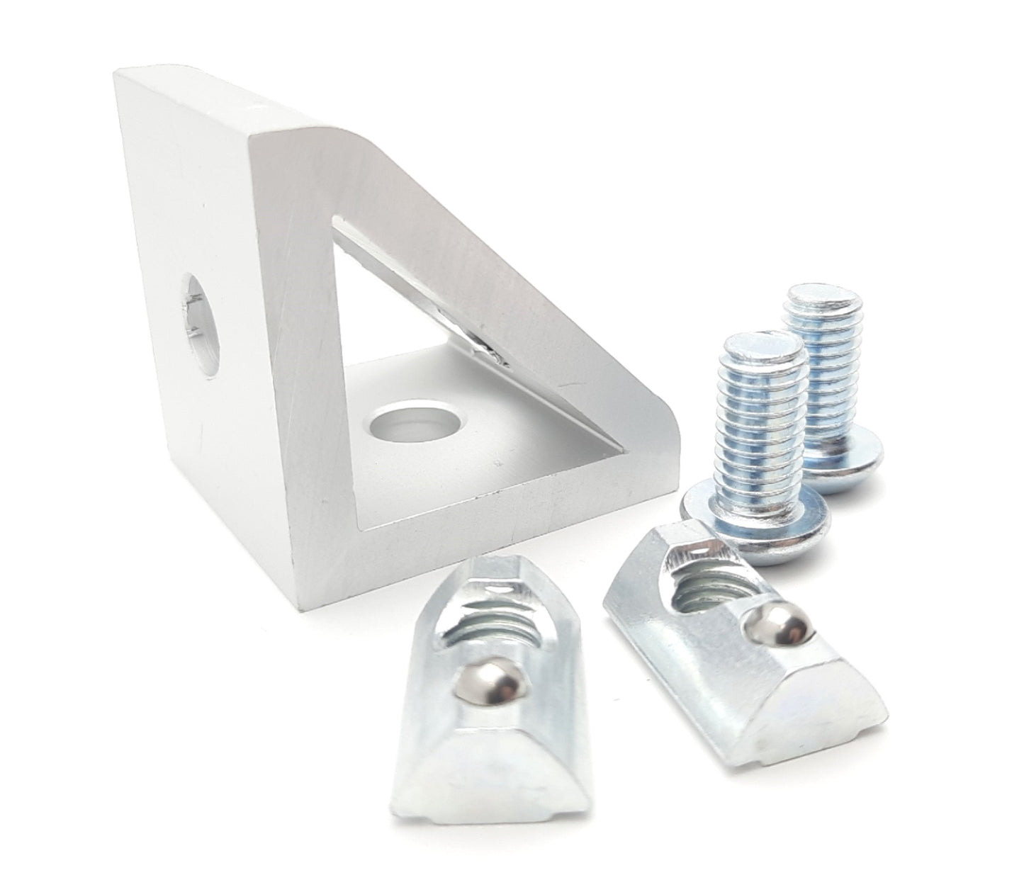 New Lot of 8 T-Slotted Framing Gusset Bracket 40mm High Rail 1-37/64" Long