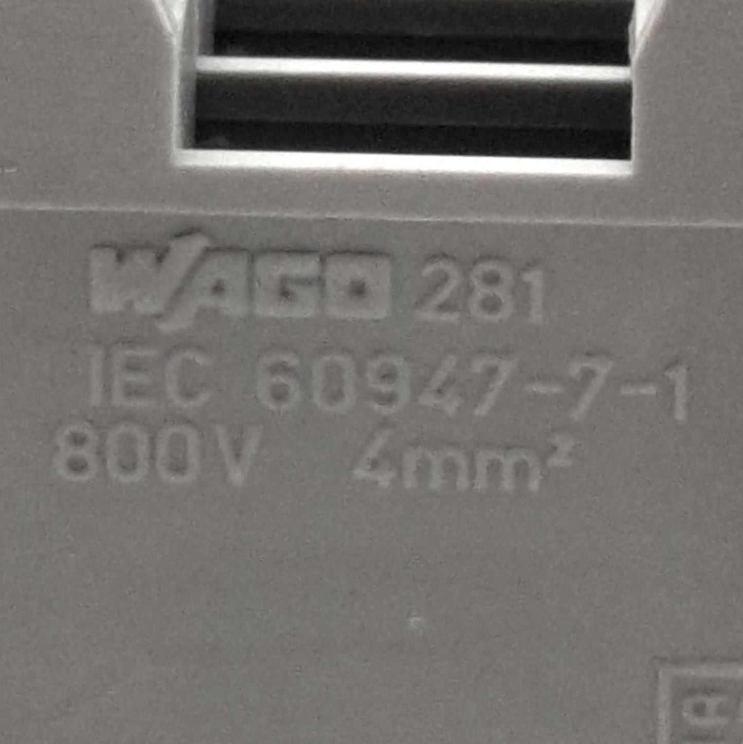Used Lot of 14 WAGO 281-601 Terminal Block, 1-Pole 800V 32A, 12-28AWG, DIN Rail Mount