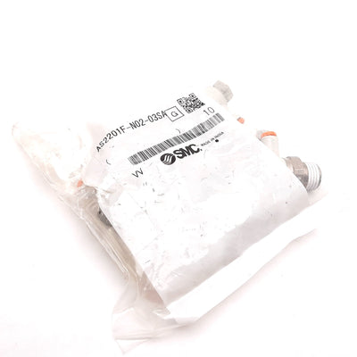 New Lot of 10 SMC AS2201F-N02-03SA Flow Control Fitting, 1/4" NPT, 4mm Tube, 1.0MPa