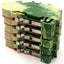 Used Lot of 5 WAGO 783-607 Green and Yellow Terminal Block w/ Plate, 2-Pole, 6-24AWG