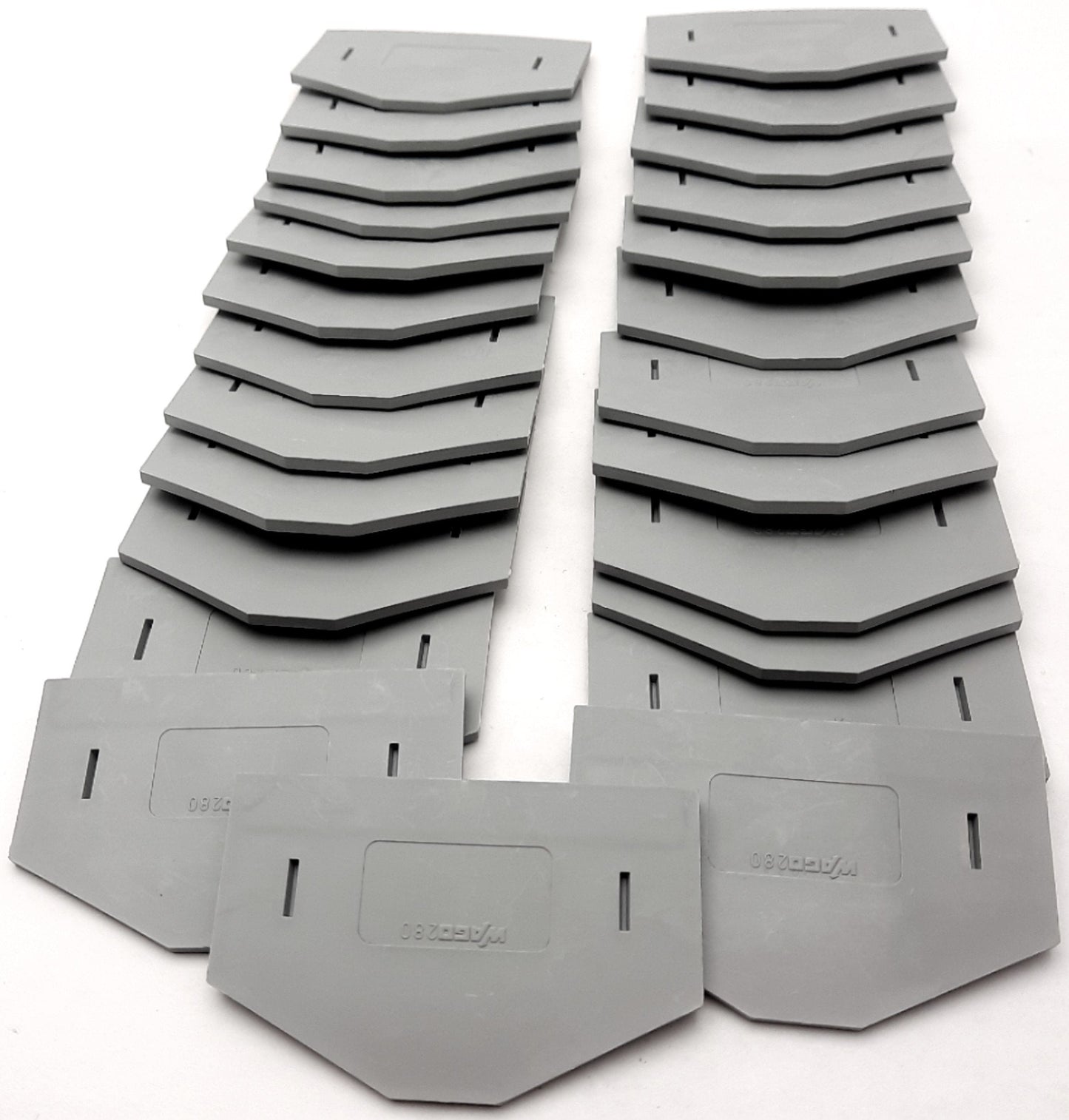 New – Open box Lot of 25 WAGO 280-312 End and Intermediate Plate, For WAGO 280 Terminal Blocks