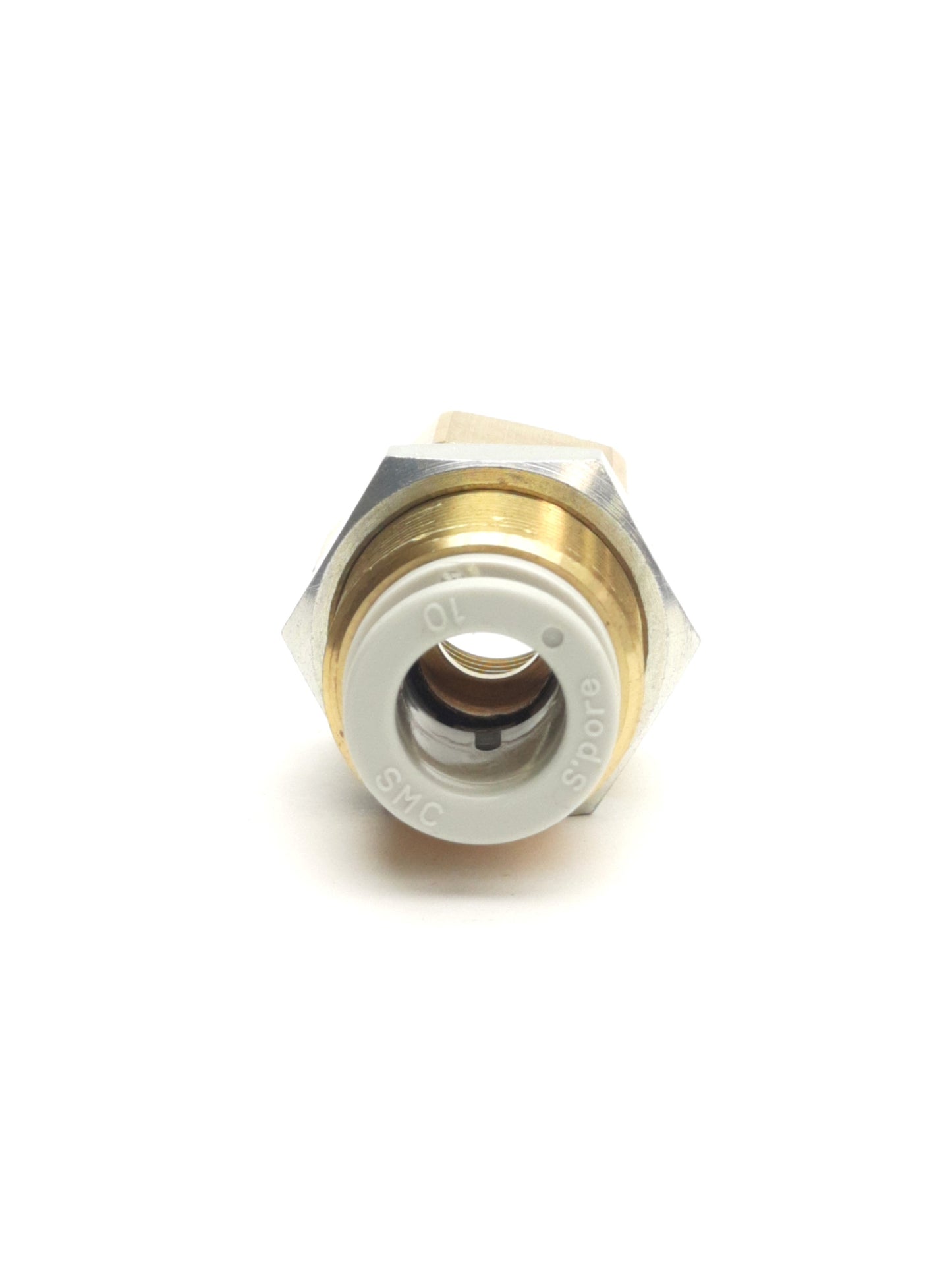 Used Lot of 3 SMC KQ2E10-02 Female Bulkhead Connector, 10mm P2C to R1/4, 1 MPa Max