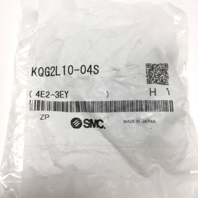 New SMC KQG2L10-04S Elbow One-Touch Fitting, R 1/2" Male to Ø10mm Tube OD, SS 316