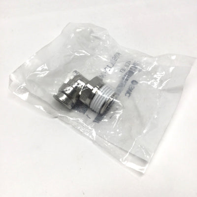 New SMC KQG2L10-04S Elbow One-Touch Fitting, R 1/2" Male to Ø10mm Tube OD, SS 316