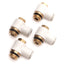 Used Lot of 4 SMC KQ2V10-U03A Universal Male Elbow 10mm P2C to UNI 3/8, 1MPa Max