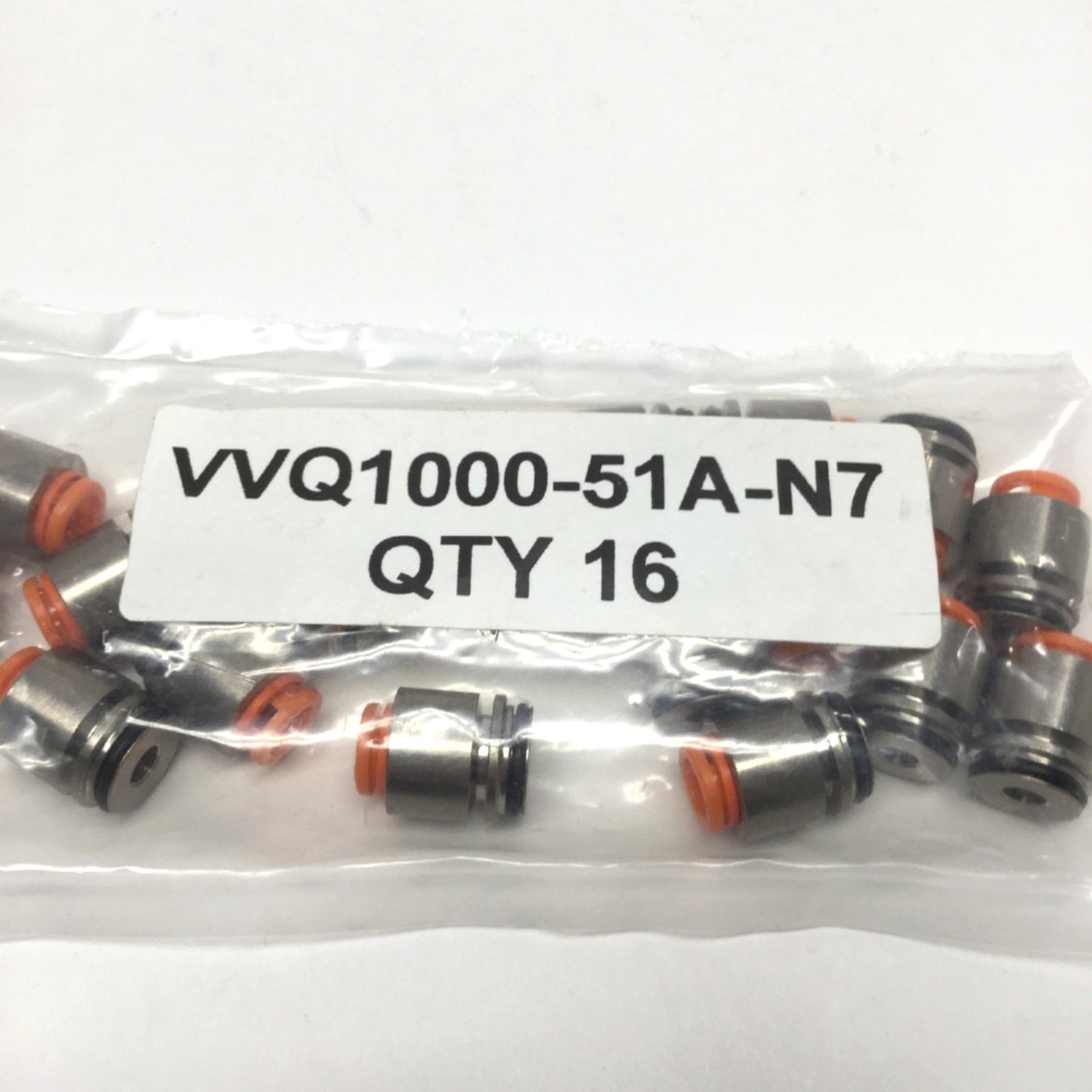 New Lot of 16 SMC VVQ1000-51A-N7 One-Touch Air Fittings Ø1/4" for VV5Q Manifold