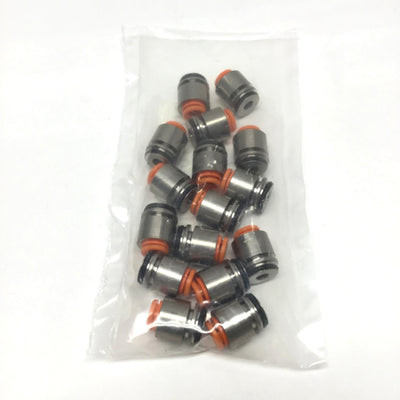 New Lot of 16 SMC VVQ1000-51A-N7 One-Touch Air Fittings Ø1/4" for VV5Q Manifold
