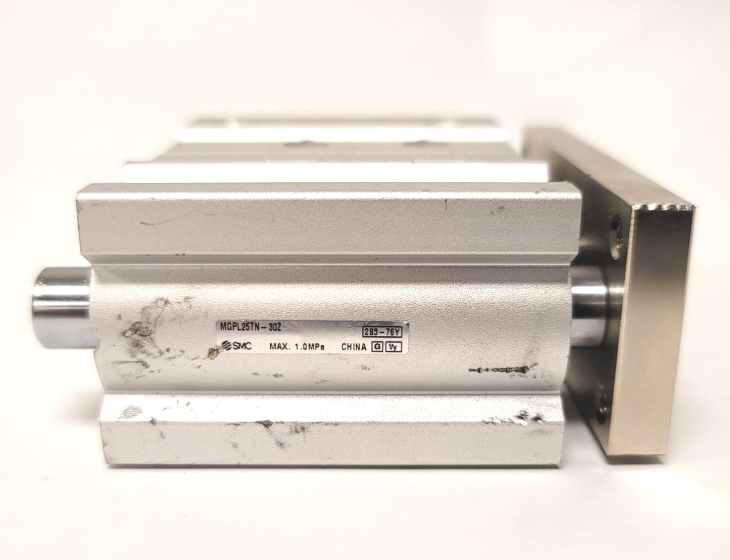 Used SMC MGPL25TN-30Z Compact Guided Cylinder 25mm Bore, 30mm Stroke, 1/8"NPT