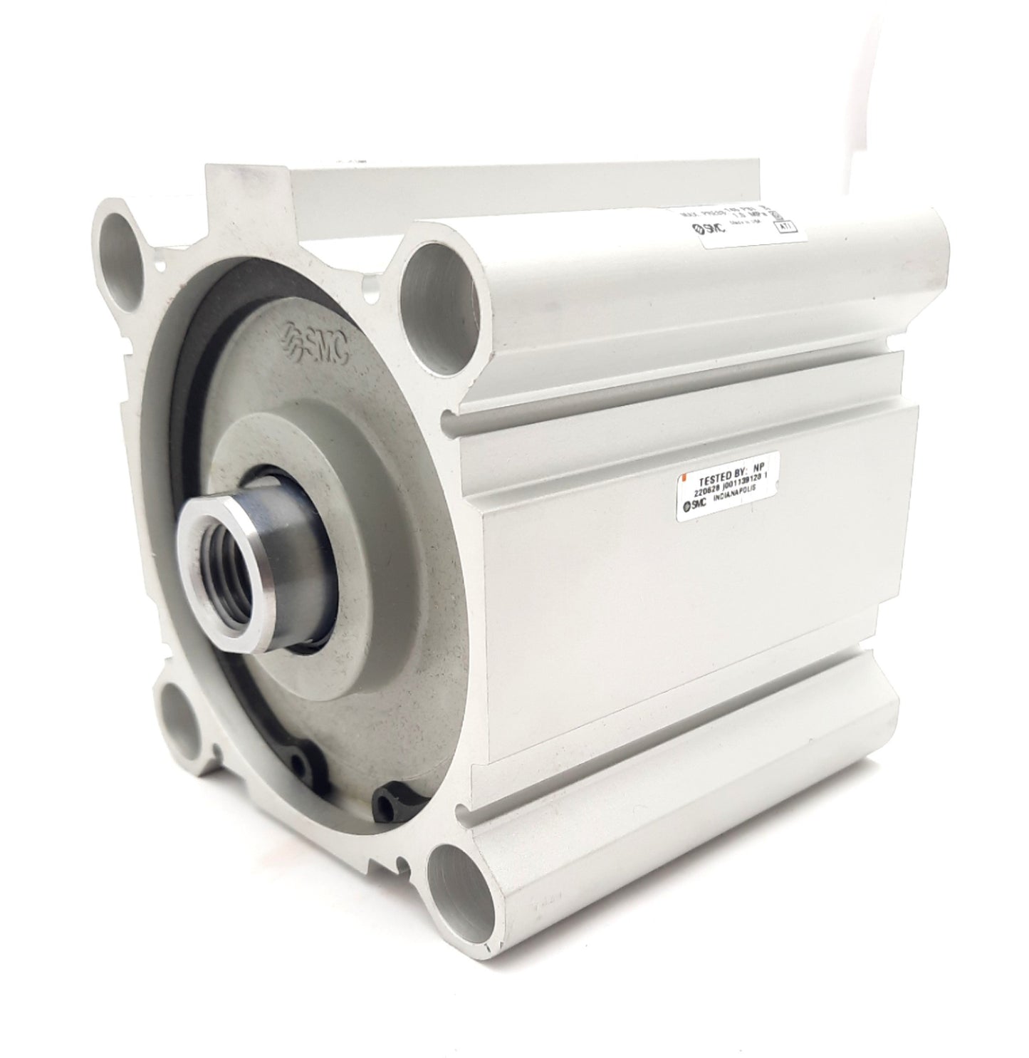 Used SMC CDQ2B100-50DCZ Cylinder Double Acting 100mm Bore, 50mm Stroke 145psi