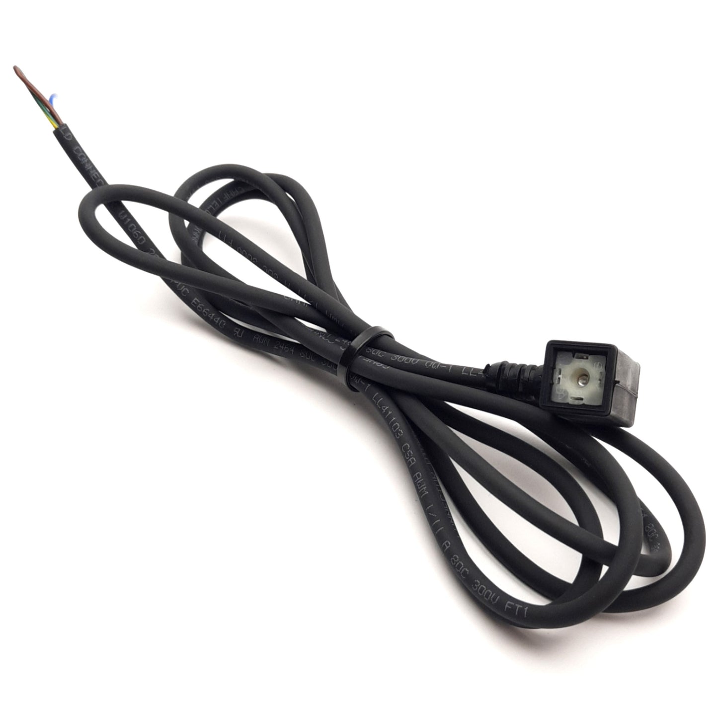 New – Open box Canfield 5J464-000-EU0 Solenoid DIN Connector, 250V 6A, 9.4mm Sub-Micro, 6Ft