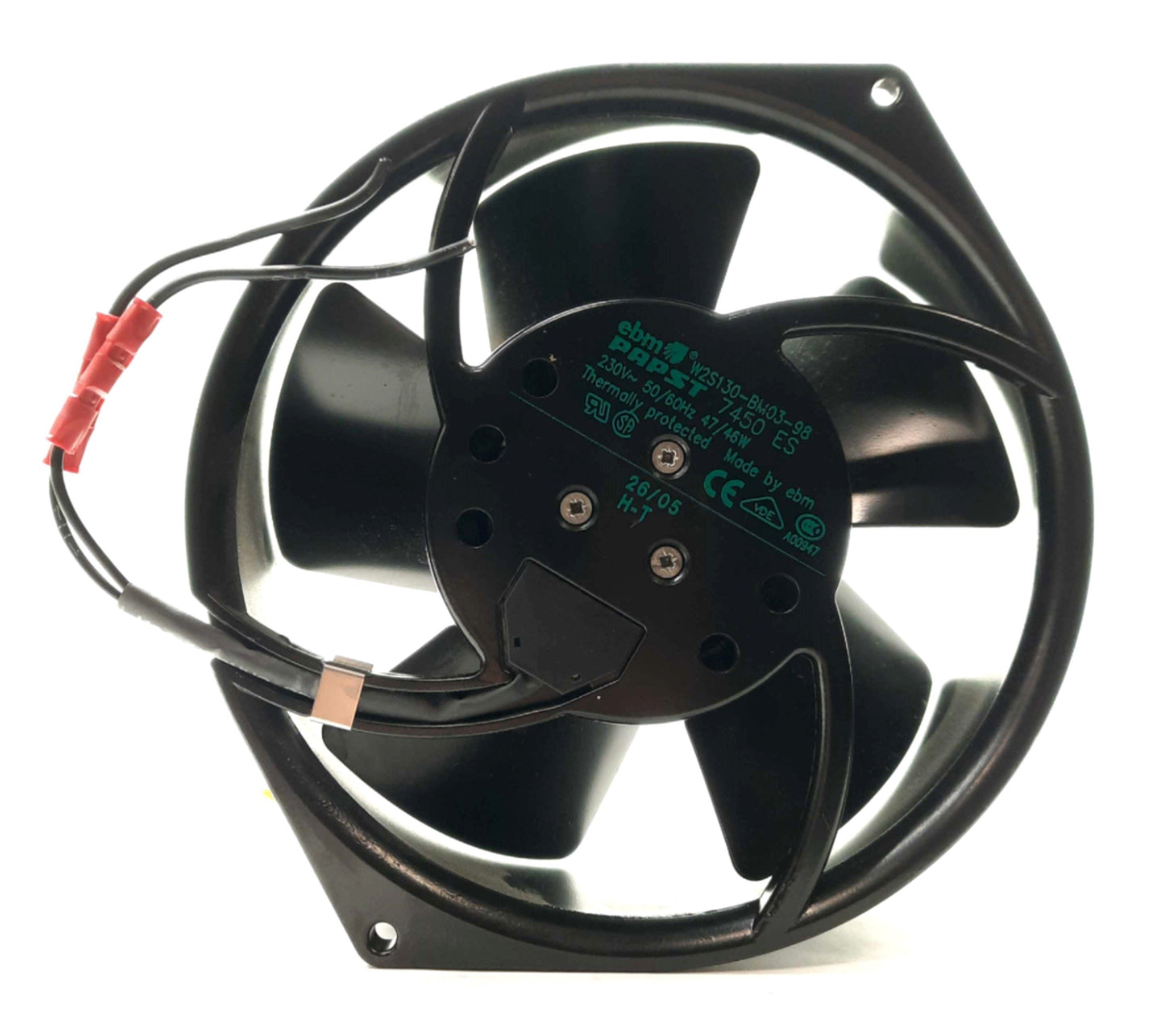 Used ebm-PAPST W2S130-BM03-98 AC Axial Fan, 172 x 55mm, 224CFM, 3250RPM, 1PH 230VAC