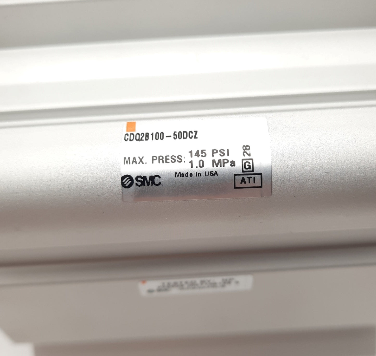 New SMC CDQ2B100-50DCZ Cylinder Double Acting 145psi 100mm Bore, 50mm Stroke
