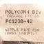 New Lot of 25 Polyconn PC123B-42 Brass Nipple Reducer Fitting, 1/4" NPT to 1/8" NPT