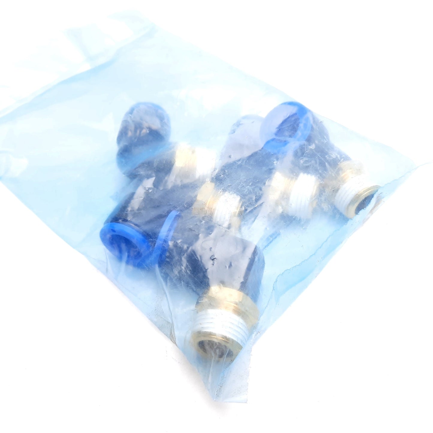 New Lot of 5 SMC KQL16-04S One-Touch Elbow Fitting, Rc1/2 Male to 16mm Tubing