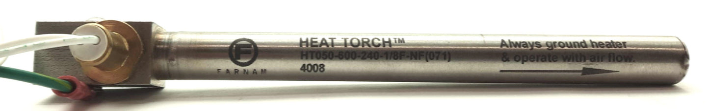 Used Tutco-Farnam HT050-600-240-1/8F-NF Air Heat Torch, 1/2", 10SCFM, 600W, 240VAC