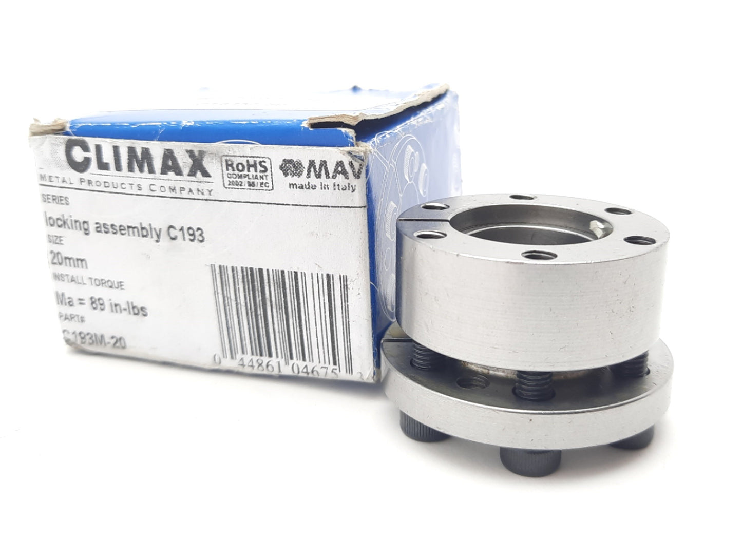New Climax Metal C193M-20 Cap Screw Clamping Keyless Bushing 20mm ID, 1.5625" OD