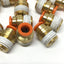 Used Lot of 12 SMC KQ2S07-35S Hex Socket Head Male One-Touch Fitting Ø1/4", 1/4" NPT