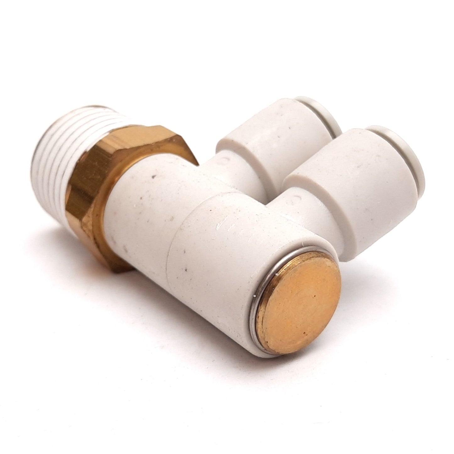 New Lot of 3 SMC KQ2VD08-04S One-Touch Double Elbow Fitting, R1/2 Male to 8mm Tubing