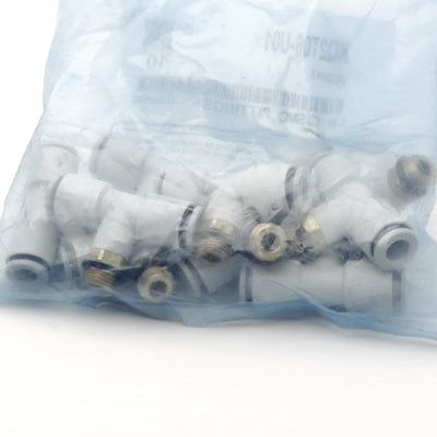 New Lot of 10 SMC KQ2T06-U01 One-Touch Unifit Branch Tee, ø6 Tubing, Uni 1/8" Port