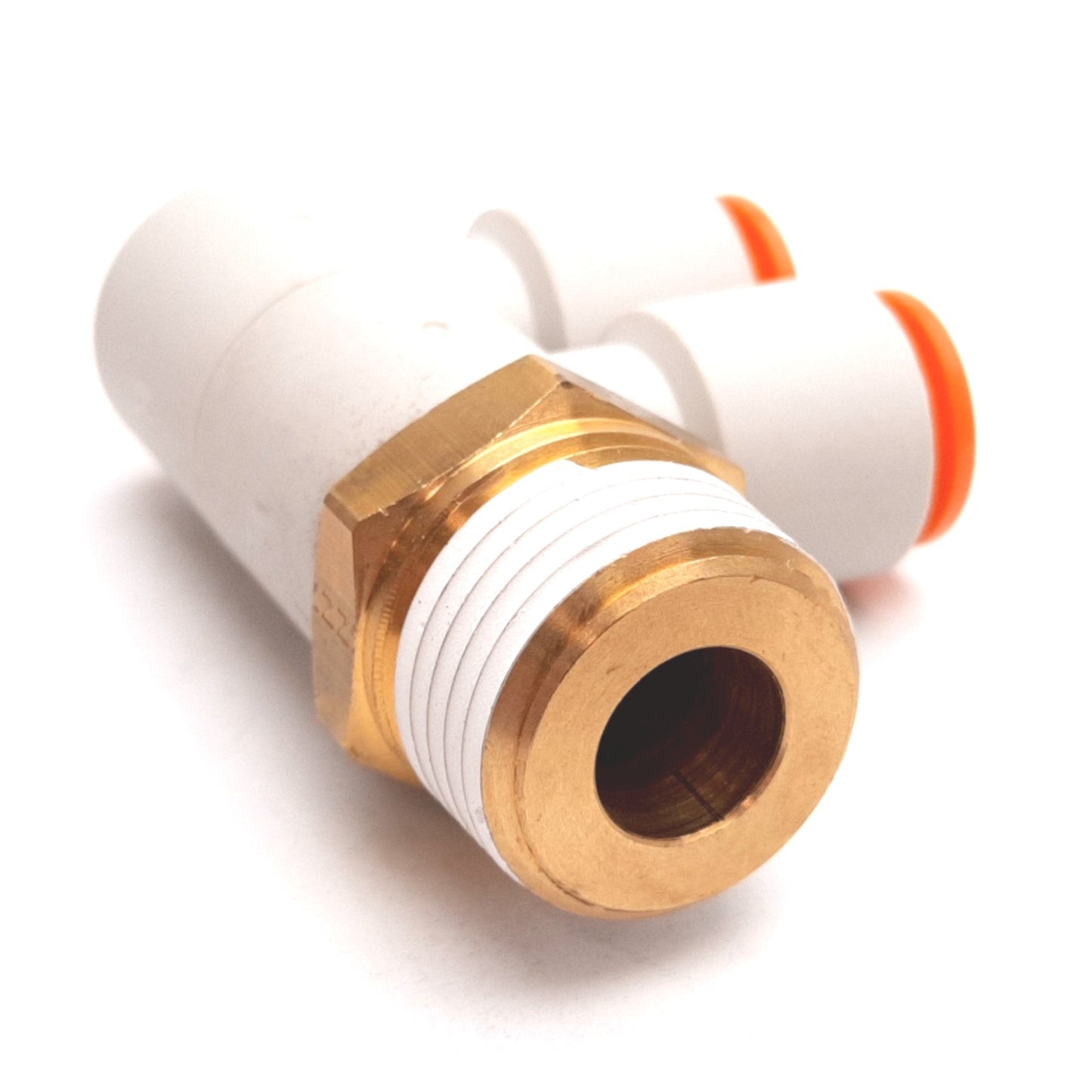 New Lot of 3 SMC KQ2VD11-37S One-Touch Double Elbow Fitting, 1/2" NPT to 3/8" Tube