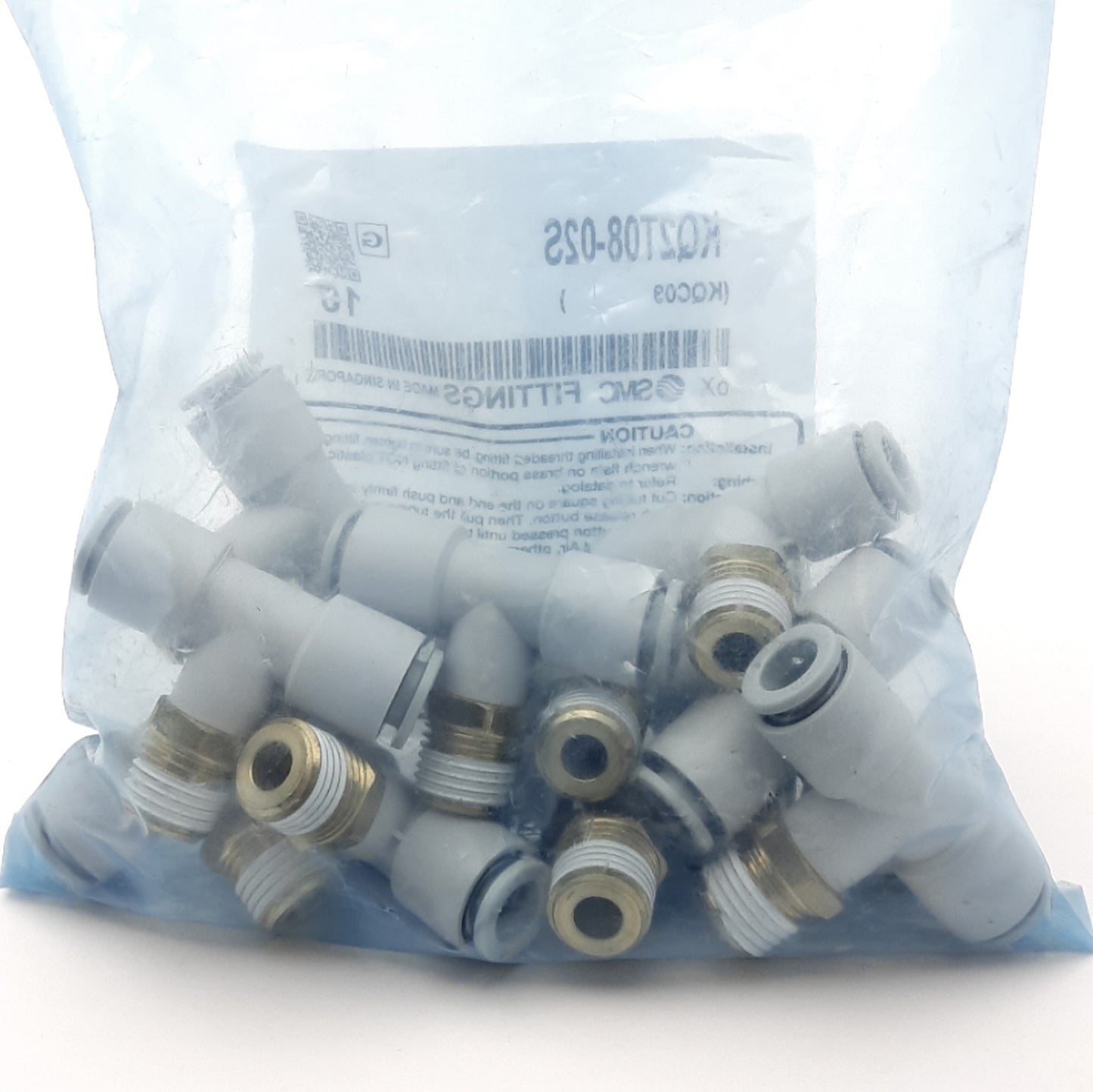 New Lot of 10 SMC KQ2T08-02S One-Touch Branch Tee, ø8 Tubing, RC1/4 Port w/ Sealant