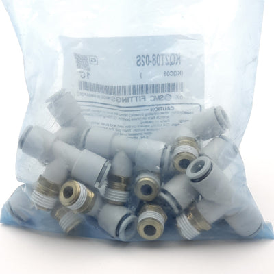 New Lot of 10 SMC KQ2T08-02S One-Touch Branch Tee, ø8 Tubing, RC1/4 Port w/ Sealant