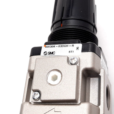 New SMC AW30K-03DGH-R Pneumatic Filter/Regulator, 0.05-0.85MPa, Rc3/8, 0-1MPa Gauge