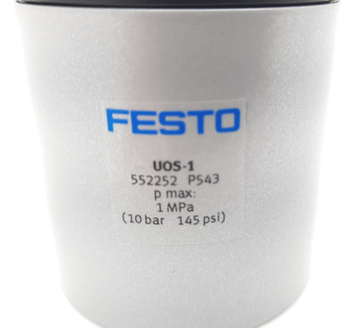 New Festo UOS-1 Pneumatic Muffler, Open Without Seal 0-145Psi, 75dB(A)