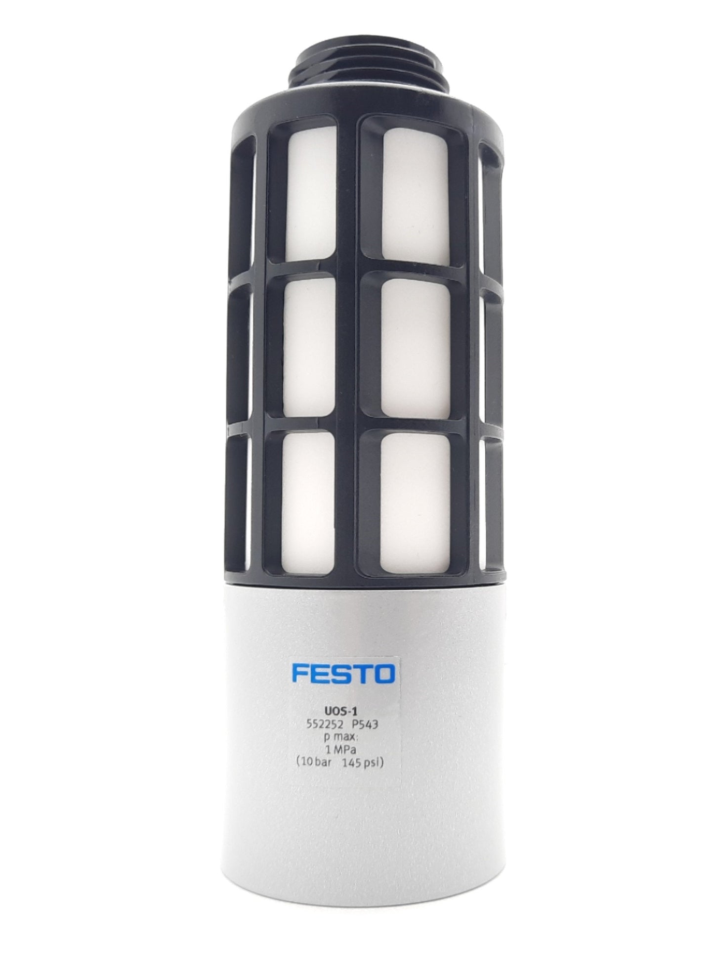 New Festo UOS-1 Pneumatic Muffler, Open Without Seal 0-145Psi, 75dB(A)