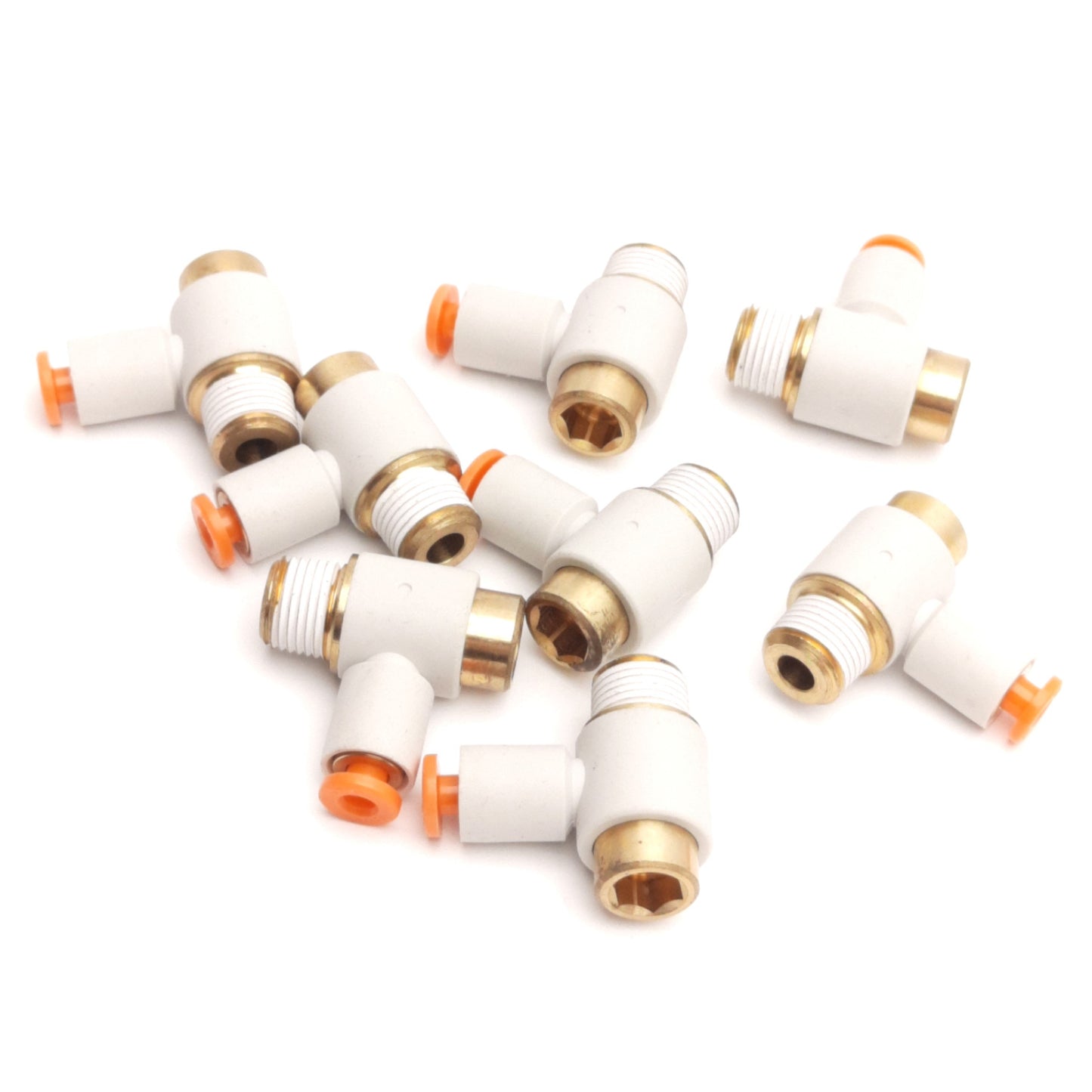 New – Open box Lot of 8 SMC KQ2VS01-34S Universal Male Elbow Fitting, 1/8" P2C to 1/8" NPT