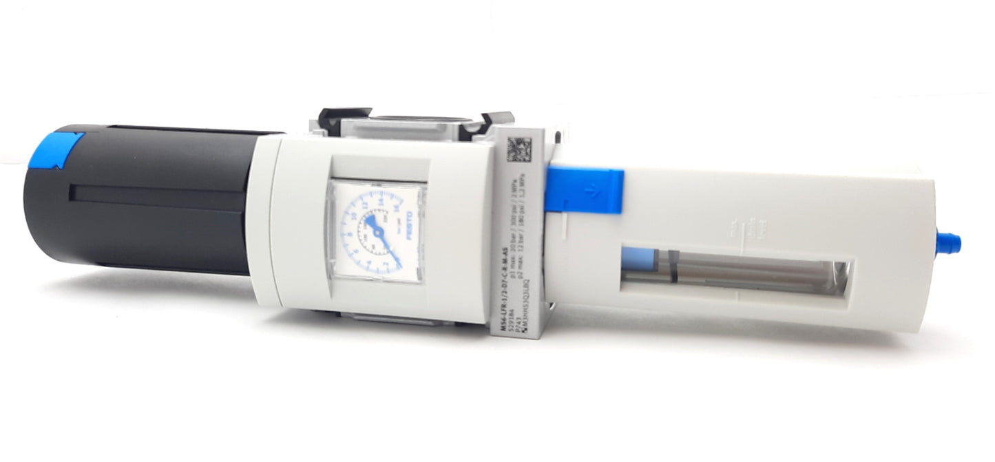 New Festo MS6-LFR-1/2-D7-C-R-M-AS Filter Regulator W/Pressure Gauge 5µm 180-300Psi