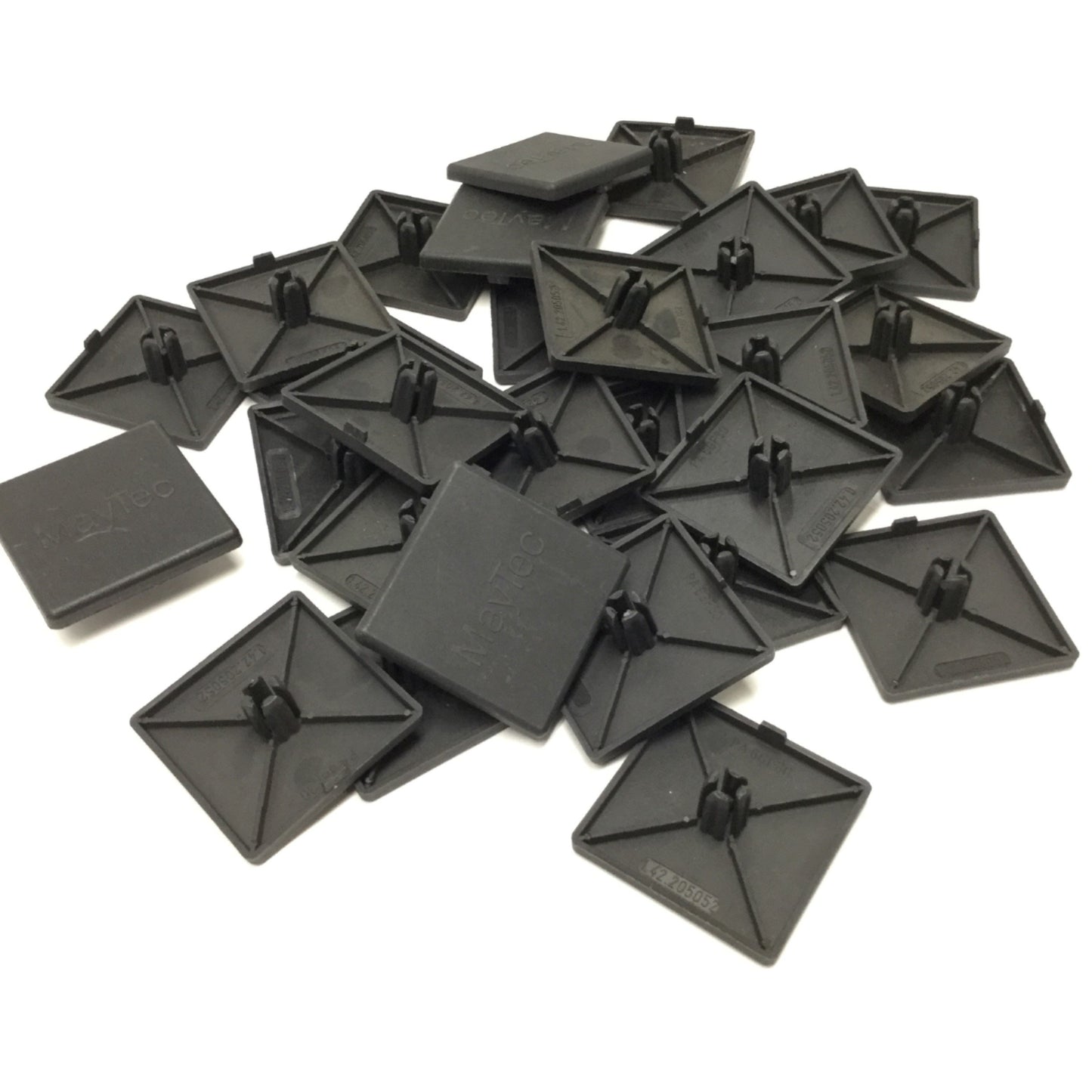 New – Open box Lot of 29 Maytec 1.42.2060060.2 Black Square Cover Cap 60x60mm, Ø12mm x 14mm