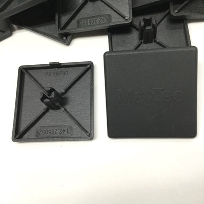New – Open box Lot of 29 Maytec 1.42.2060060.2 Black Square Cover Cap 60x60mm, Ø12mm x 14mm