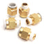 New – Open box Lot of 5 SMC KQ2H12-02AS Push to Connect Male Connector, 12mm P2C to R1/4, 1MPa