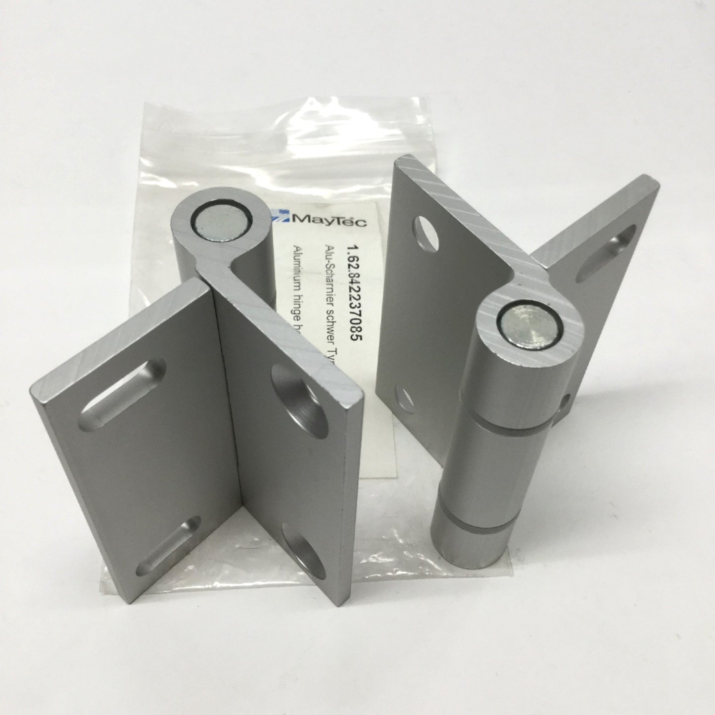 New – Open box Lot of 2 Maytec 1.62.842237085 Aluminum Profile Heavy Hinge, Type 22, PG 50