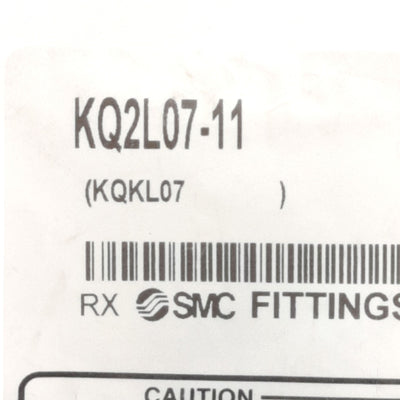 New Lot of 10 SMC KQL07-11 Reducer Elbow Fittings 3/8" P2C to 3/8" Tube, 1MPa Max