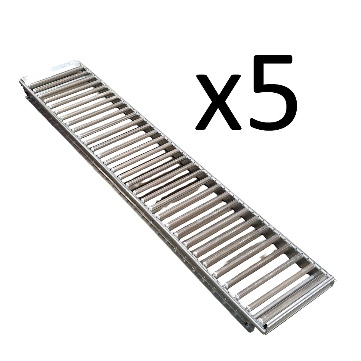 New Lot Of 5 UNEX 98S2R122x60 Span//Track Light Duty Roller Lanes 12"(W) x 60"(L)