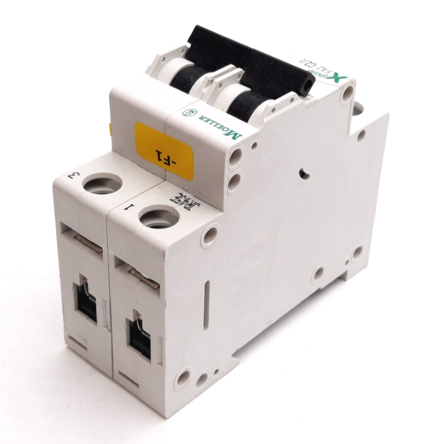 Used Moeller FAZ-C2/2 Circuit Breaker, 2-Pole, Rating: 2A 415VAC 60VDC, DIN Rail