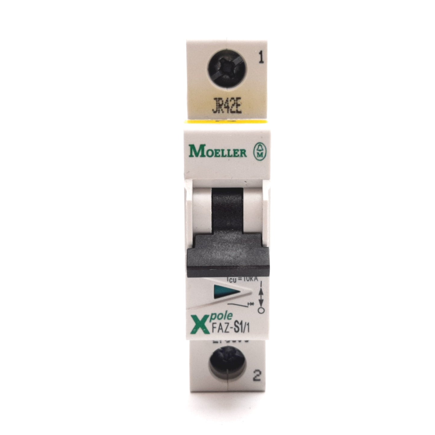 Used Moeller FAZ-S1/1 Circuit Breaker, 1-Pole, Rating: 1A 240/415VAC 60VDC, DIN Rail