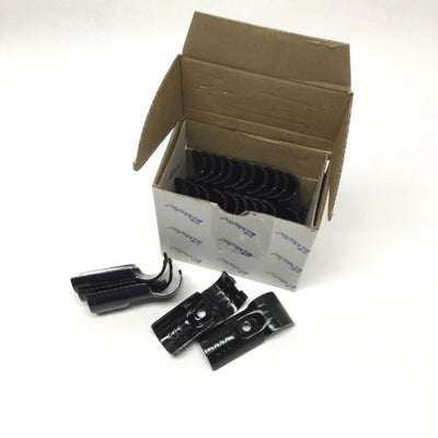 New – Open box Lot of 25 Maytec 21.121.01A.1 Pipe & Joint Standard Clamp Connectors 90°, Black
