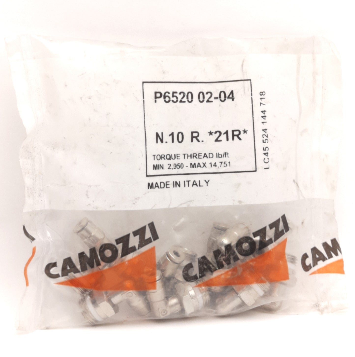 New Lot of 10 Camozzi P6520 02-04 Pro-Fit Male Swivel Elbow, 1/8" P2C to 1/4" NPT