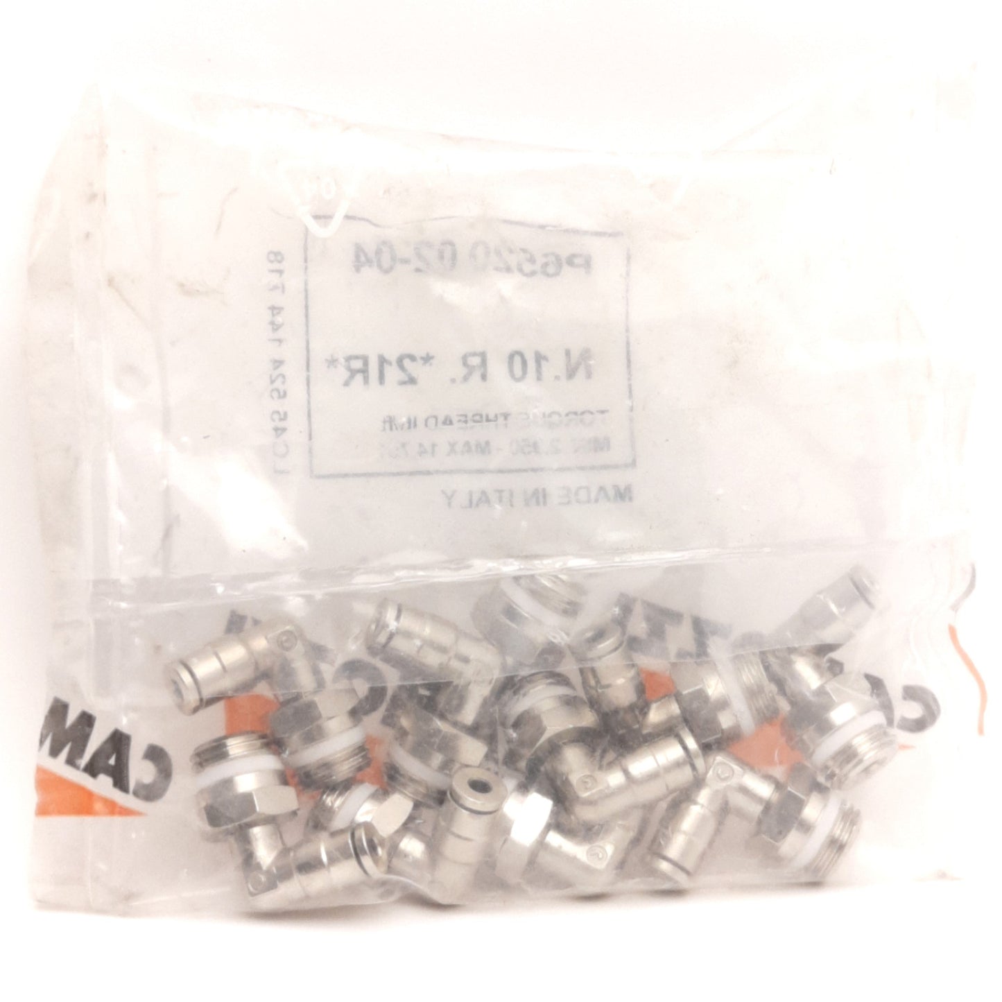 New Lot of 10 Camozzi P6520 02-04 Pro-Fit Male Swivel Elbow, 1/8" P2C to 1/4" NPT