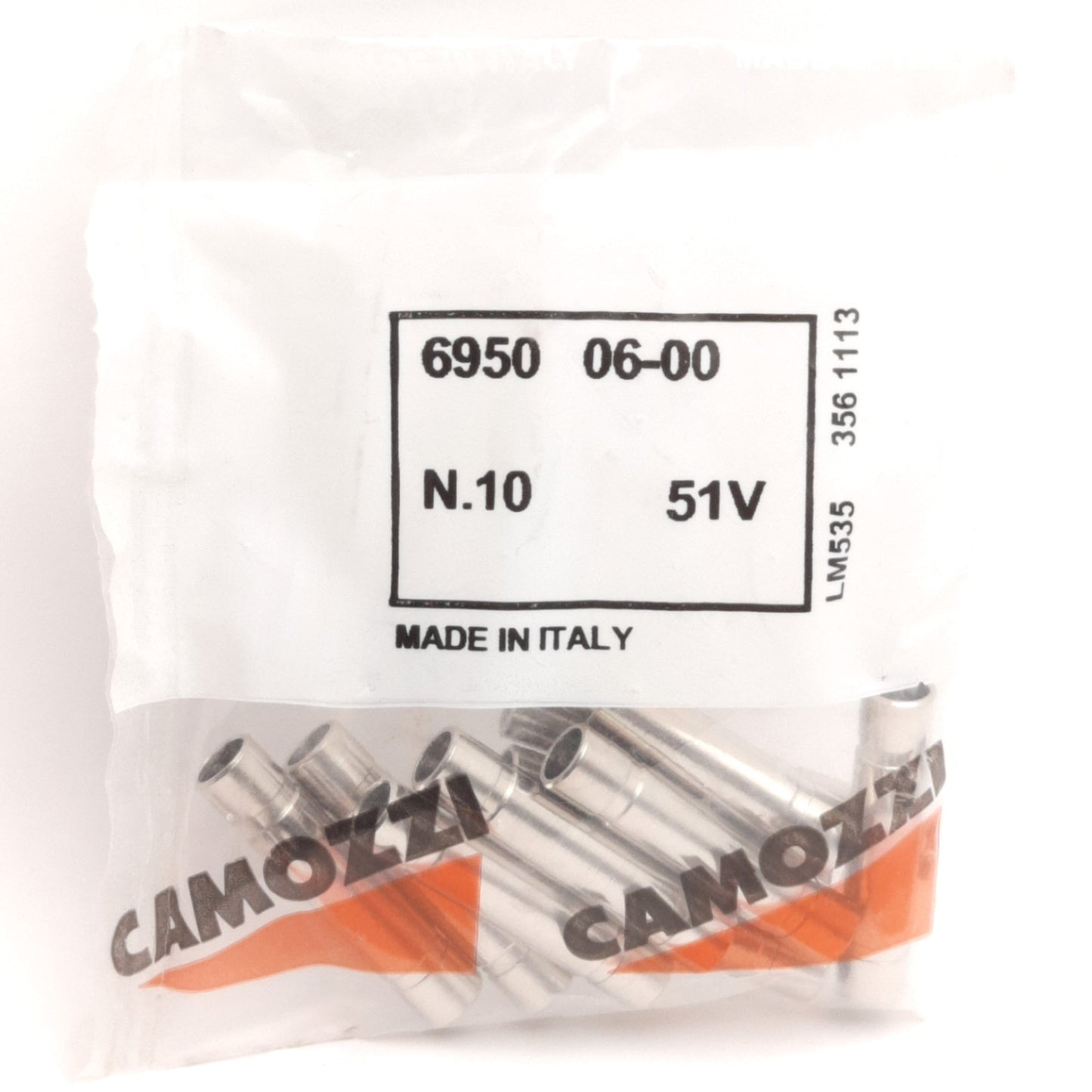 New Lot of 10 Camozzi 6950 06-00 Pneumatic Push-In Stem Union, 3/8" Push to Connect