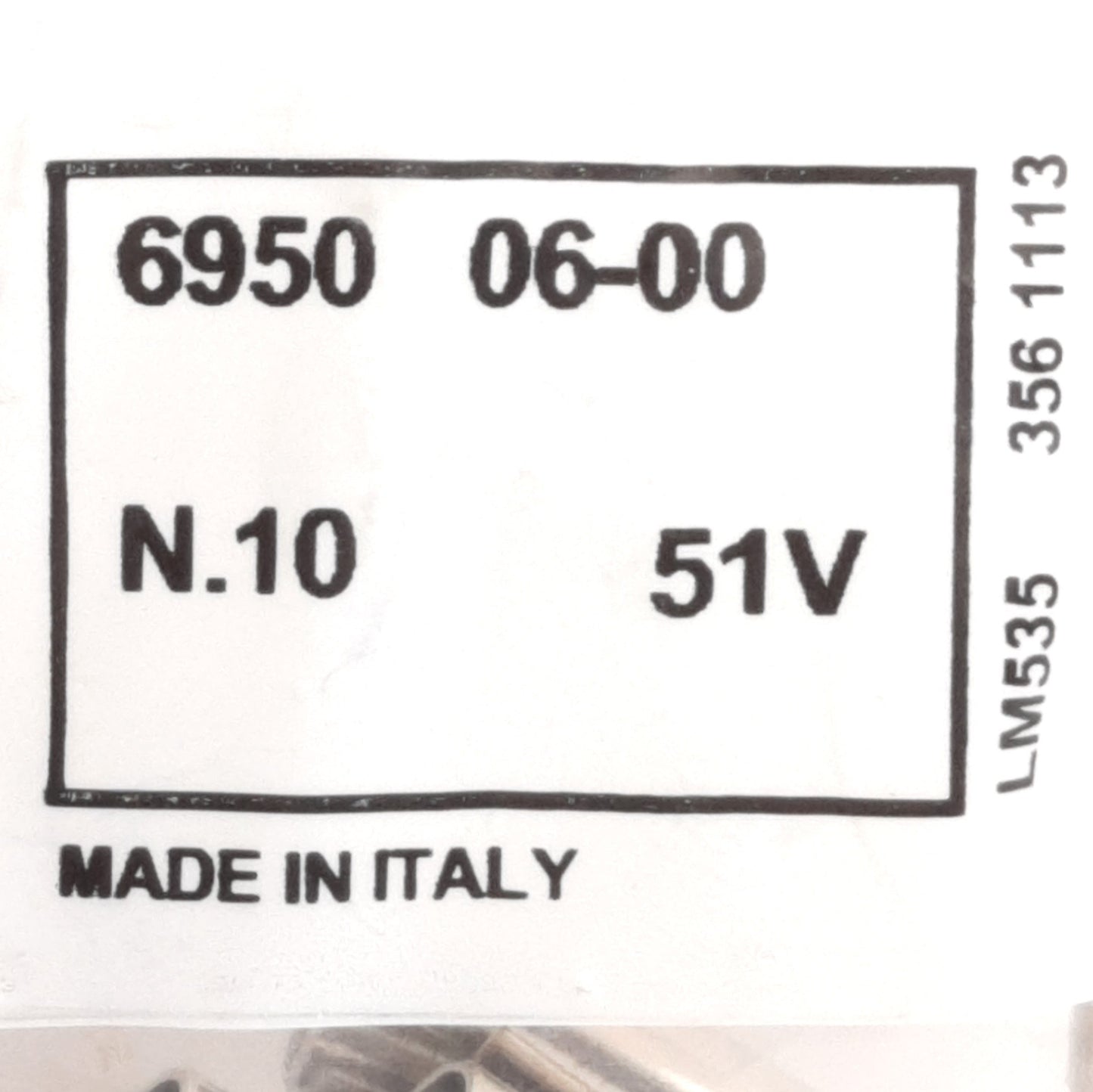 New Lot of 10 Camozzi 6950 06-00 Pneumatic Push-In Stem Union, 3/8" Push to Connect