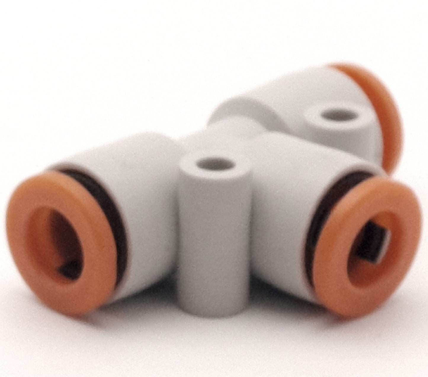 New Lot of 10 SMC KJT07-00 One-Touch Union Tee, 1/4" OD Tubing, 35 x 22 x 12.2mm