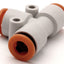 New Lot of 10 SMC KJT07-00 One-Touch Union Tee, 1/4" OD Tubing, 35 x 22 x 12.2mm
