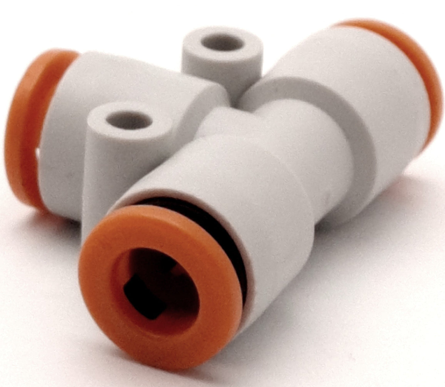 New Lot of 10 SMC KJT07-00 One-Touch Union Tee, 1/4" OD Tubing, 35 x 22 x 12.2mm